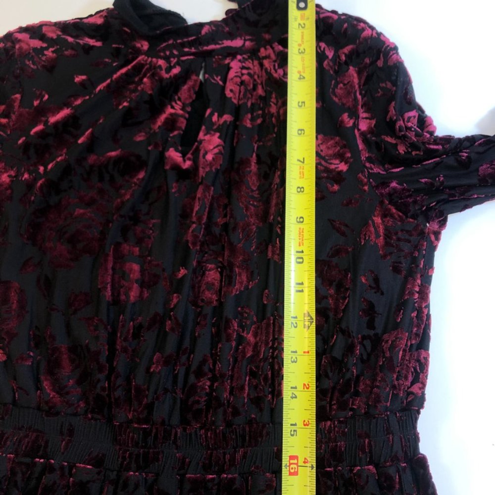 ModCloth Visionary Velvet Burnout Keyhole Dress Medium - Picture 16 of 16